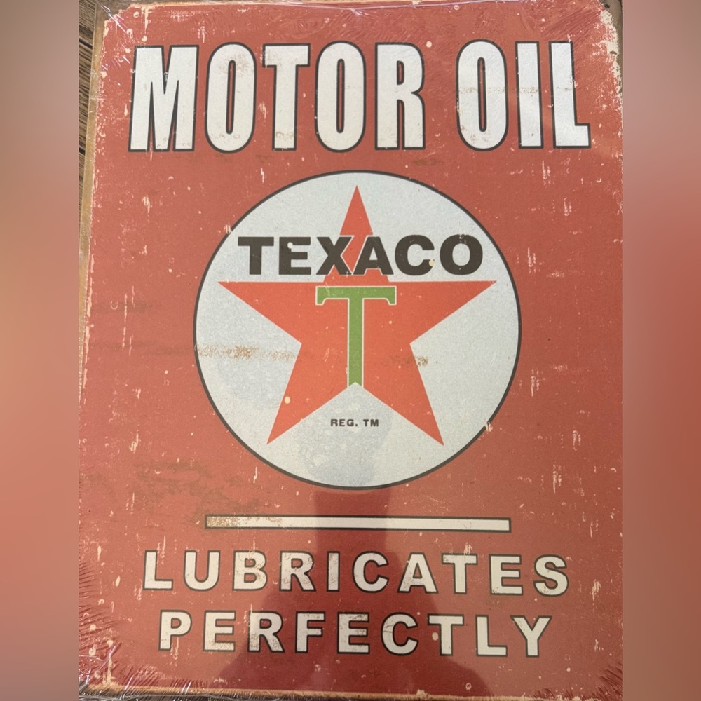 Texaco Red Star Motor Oil Sign